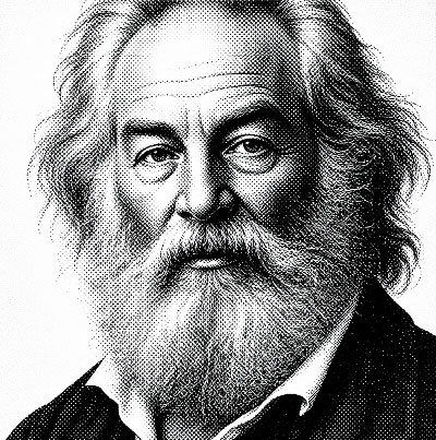 Walt Whitman, forward-facing portrait
